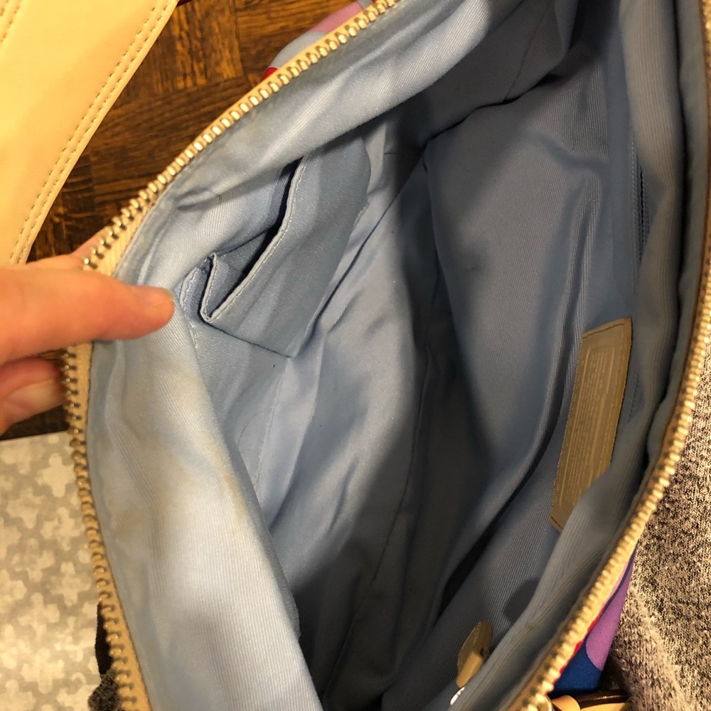 COACH Soho pleated scarf print sateen purse bag - Picture 8 of 8